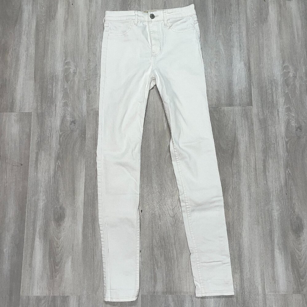 Hollister- White Super Skinny Jeans Size 1R High Rise Everyday Casual Basics